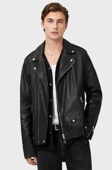 Мужская черная кожаная косуха MILO Черный L AllSaints M062LB