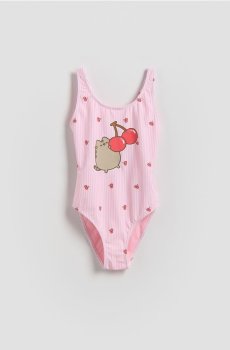 Reserved - Цельный купальник Pusheen - пастельний рожевий - 827IR-03X