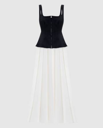 Белое платье миди Jolynn Combo