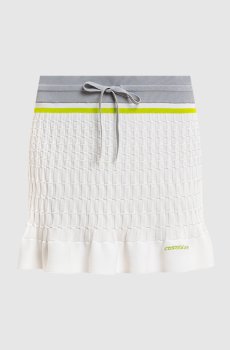 Белая юбка мини с логотипом
