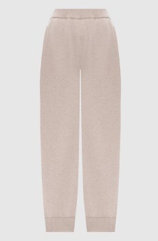 Бежевые джоггеры из кашемира