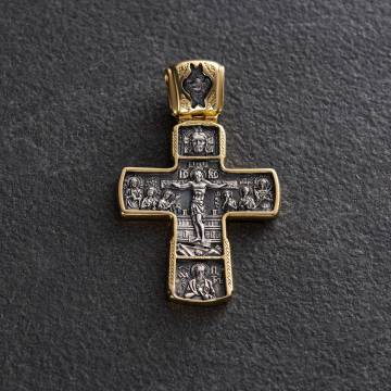 Православный Крест "Распятие Христово. Икона Божией Матери Знамение с пророками" 132905 Православный Крест "Распятие Христово. Икона Божией Матери Знамение с пророками" 132905