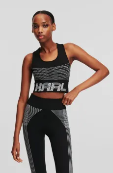 Женский черный топ Черный M Karl Lagerfeld 245W1708