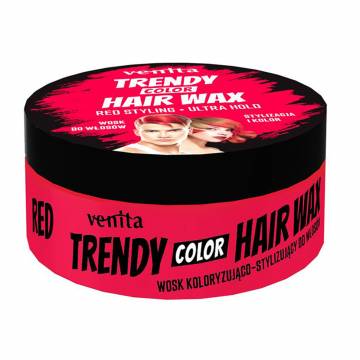 Окрашивающий воск для стилизации волос Venita Trendy Color Hair Wax, Red, 75 г Окрашивающий воск для стилизации волос Venita Trendy Color Hair Wax, Red, 75 г