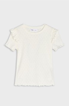 Футболка з коротким рукавом із сердечками - кремовий