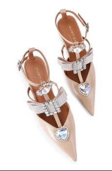 Кожаные туфли Kurt Geiger London Bow Point Gladiator Court