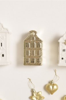 Золотий свічник у формі будиночка - золотий