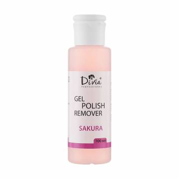 Жидкость для снятия гель-лака Divia Gel Polish Remove Sakura с экстрактом сакуры, 100 мл Жидкость для снятия гель-лака Divia Gel Polish Remove Sakura с экстрактом сакуры, 100 мл