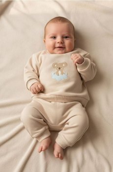 Комплект із світшота та штанів - сірий