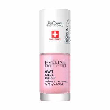 Лак-кондиционер для ногтей 6 в 1 Eveline Cosmetics Nail Therapy Professional Care & Colour Nail Conditioner, Shimmer Pink, 5 мл Лак-кондиционер для ногтей 6 в 1 Eveline Cosmetics Nail Therapy Professional Care & Colour Nail Conditioner, Shimmer Pink, 5 мл