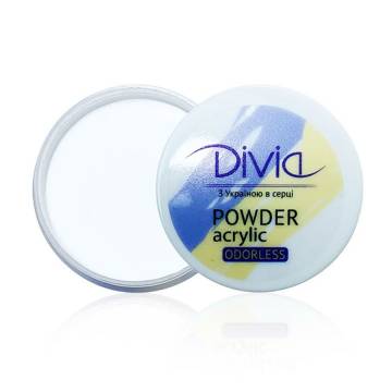 Акриловая пудра для ногтей Divia Acrylic Powder Odorless без запаха, AO24 White, 32 г Акриловая пудра для ногтей Divia Acrylic Powder Odorless без запаха, AO24 White, 32 г