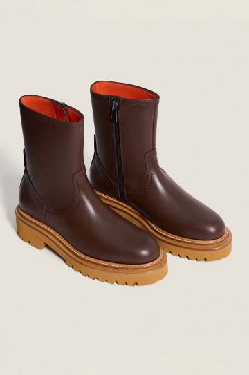 Кожаные полусапожки Hoff BOTA PIEL женские цвет коричневый на плоском ходу 22331004 OFFICE Кожаные полусапожки Hoff BOTA PIEL женские цвет коричневый на плоском ходу 22331004 OFFICE