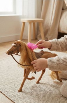 Іграшка – Інтерактивний кінь зі звуком і щіткою - коричневий