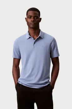 Мужское голубое поло SUPIMA Голубой XL Calvin Klein LV04LB276G