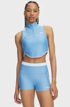 Женский голубой топ UA HeatGear Novelty Tank-BLU Голубой S Under Armour 6013657-465