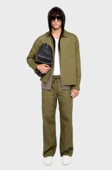 Мужская оливковая рубашка Suzy Оливковый M ZADIG&VOLTAIRE WMSH01354_TREILLIS