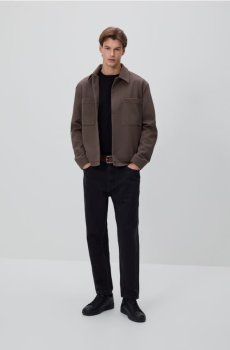 Reserved - Куртка-сорочка - темно коричневий - 467HM-89X
