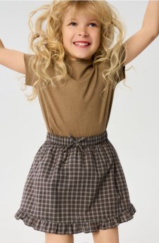 Bawełniany Skort w Kratę - різнобарвний