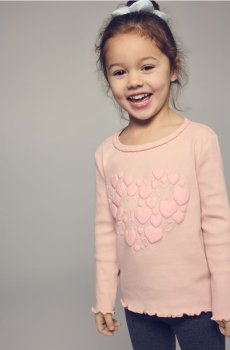 Reserved - Рифлена футболка з принтом - пастельний рожевий - 882HT-03X