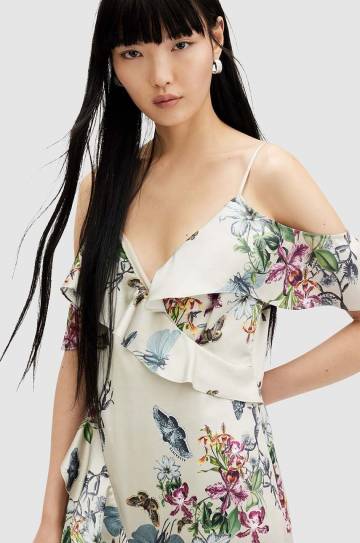 Платье AllSaints ORION SANIBEL DRESS midi расклешённое WD538Z Платье AllSaints ORION SANIBEL DRESS midi расклешённое WD538Z