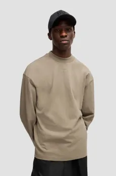 Мужской бежевый лонгслив Бежевый S HUGO 50511029;219
