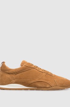 Коричневые замшевые кроссовки SW Scout с логотипом