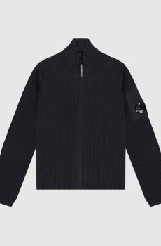 Детский синий кардиган с патчем