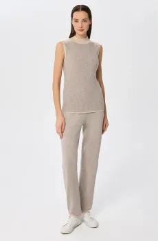 Женские бежевые шерстяные брюки Бежевый 44 MARC&ANDRE W25-00CH0610