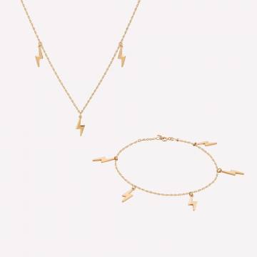 Серебряные браслеты с позолотой Minimal B-49 15596 Бандл Вспышки молнии Серебряные браслеты с позолотой Minimal B-49 15596 Бандл Вспышки молнии