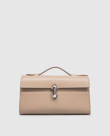 Бежевая кожаная сумка Бежевая кожаная сумка