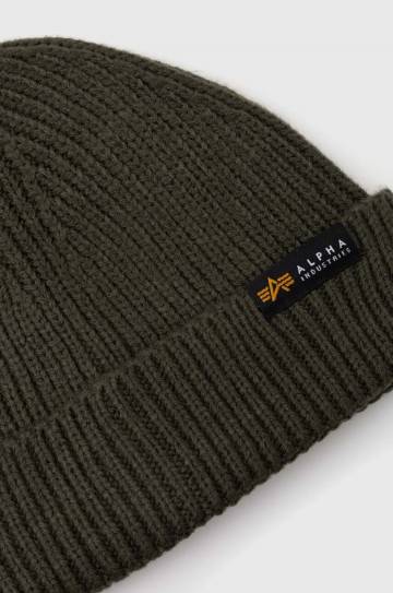Шапка Alpha Industries Dockers Beanie цвет зелёный из тонкого трикотажа 138905.142 Шапка Alpha Industries Dockers Beanie цвет зелёный из тонкого трикотажа 138905.142
