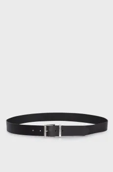 Мужской черный кожаный ремень LOGO LEATHER BELT Черный 100 Gant 9940157