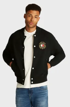Мужской черный бомбер TJM RLX CREST BOMBER EXT Черный S Tommy Jeans DM0DM20255