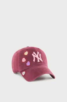 Бордовая кепка YANKEES CANDY HEART Бордовый ONESIZE 47 Brand CNDYC17GWS-KM