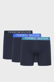 Мужские темно-синие боксеры (3 шт) BOXER BRIEF WB Синий S Tommy Hilfiger UM0UM03431