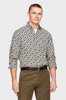 Мужская рубашка с узором SMALL MONOGRAM Разноцветный S Tommy Hilfiger MW0MW34233