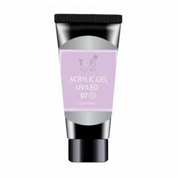 Акрил-гель для ногтей Tufi Profi Premium Acrylic Gel UV/LED, 07 Прозрачный, 15 г Акрил-гель для ногтей Tufi Profi Premium Acrylic Gel UV/LED, 07 Прозрачный, 15 г