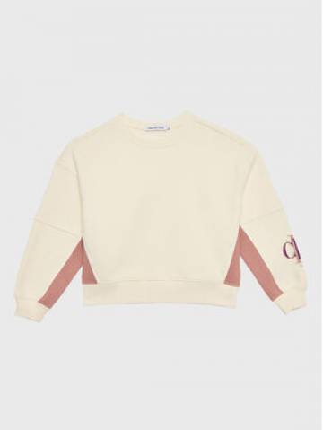 Calvin Klein Jeans Світшот Colour Block Monogram IG0IG01873 Бежевий Relaxed Fit Calvin Klein Jeans Світшот Colour Block Monogram IG0IG01873 Бежевий Relaxed Fit