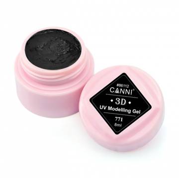 Гель-пластилин для ногтей Canni 3D UV Modelling Gel 771 черный, 8 мл Гель-пластилин для ногтей Canni 3D UV Modelling Gel 771 черный, 8 мл