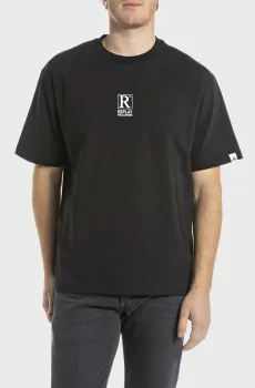 Мужская черная футболка Черный L Replay M3246 .000.23938