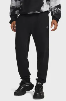 Мужские черные спортивные брюки UA Rival Flc Jogger Черный M Under Armour 6017021-008