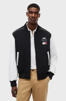 Мужской черный бомбер TH x Cadillac Formula 1® Team Черный L Tommy Hilfiger MN0MN00083