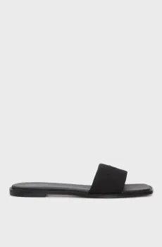 Женские черные слайдеры FLAT SLIDE - HE Черный 37 Calvin Klein HW0HW02378