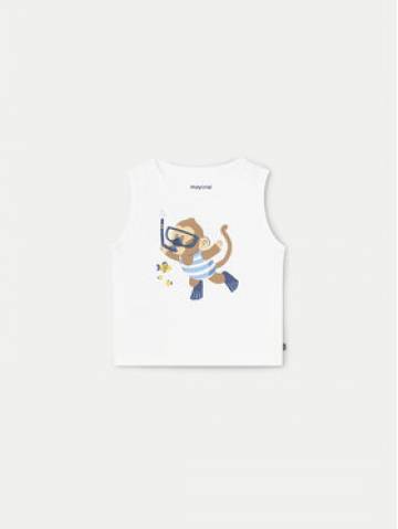 Mayoral Топ 1036 Білий Regular Fit Mayoral Топ 1036 Білий Regular Fit