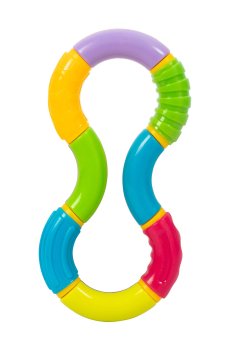 Детская игрушка-погремушка Baby Team Веселая восьмерка, с 4 месяцев, 12*2*19.5 см (8450)