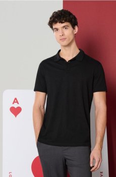 Сорочка поло - чорний