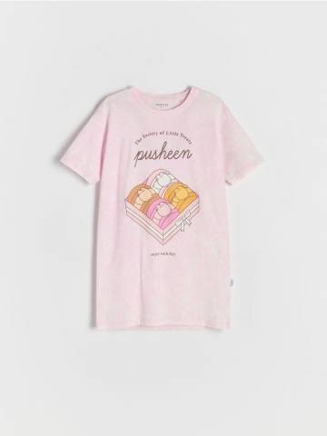 Reserved - Нічна сорочка Pusheen - пастельний рожевий - 485CZ-03X Reserved - Нічна сорочка Pusheen - пастельний рожевий - 485CZ-03X