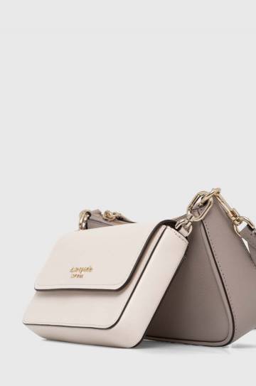 Кожаная сумка Kate Spade цвет бежевый KD051 Кожаная сумка Kate Spade цвет бежевый KD051