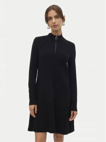 Vero Moda Трикотажна сукня Nancy 10309303 Чорний Loose Fit Vero Moda Трикотажна сукня Nancy 10309303 Чорний Loose Fit