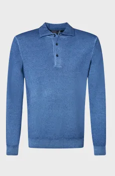 Мужское синее шерстяное поло Синий 3XL Pierre Cardin PC.-C5 50704.5037